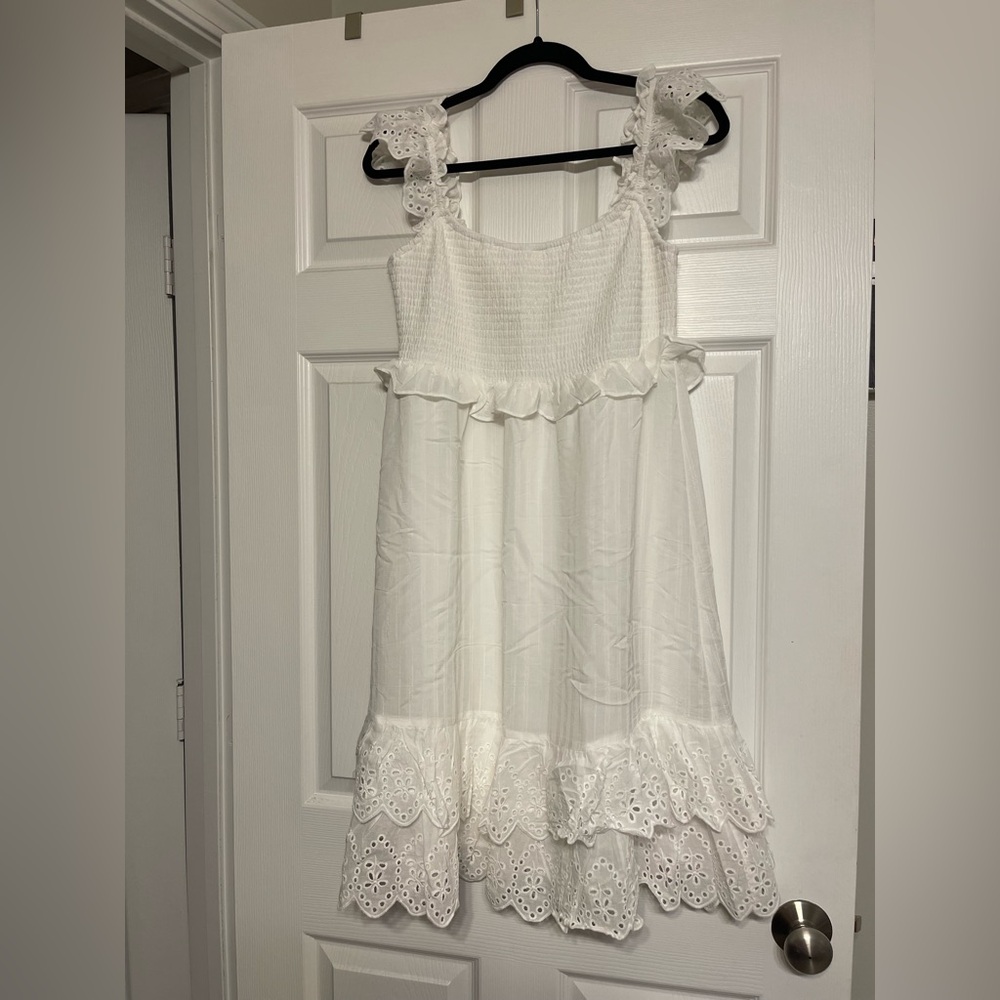 Perfectly Pricilla White Eyelet Dress